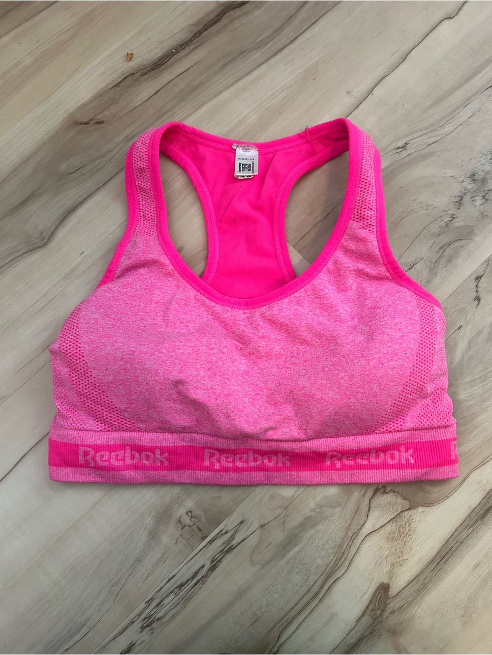 reebok hot pink sports bra